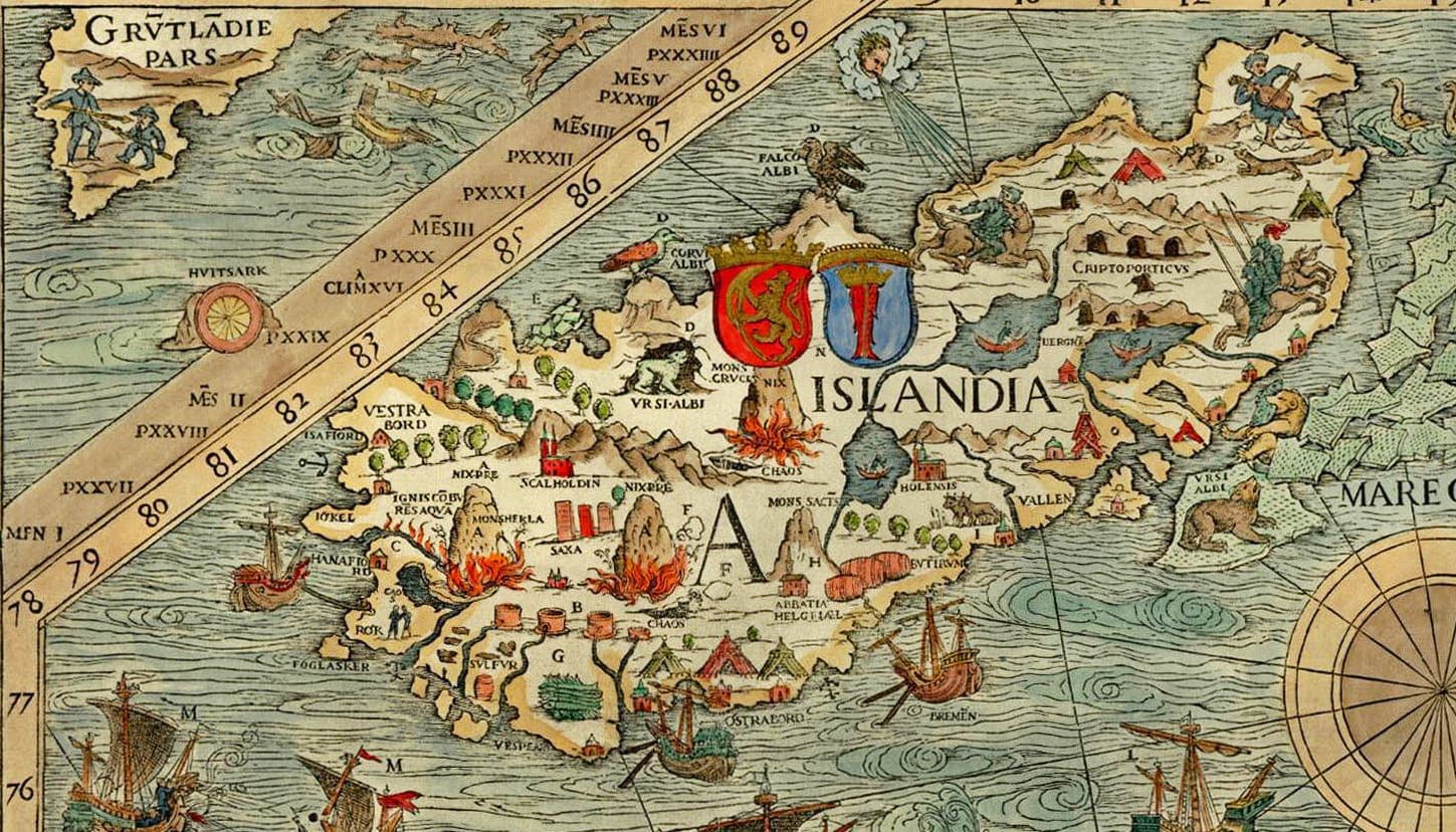 Medieval map of Iceland